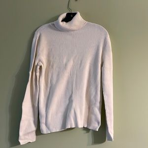 2/$30 Karen Scott Women's Cotton Turtleneck Sweater White Size M